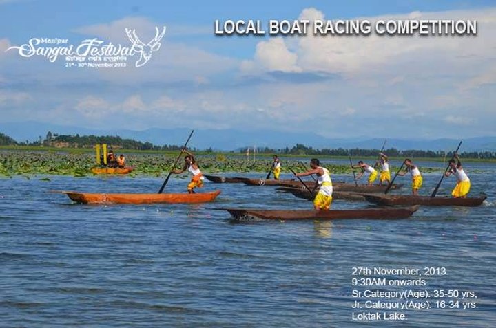 LOCAL BOAT Racing Competition Loktak Lake