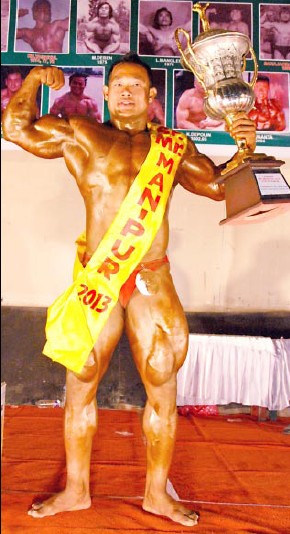 Mr Manpur 2013. Photo courtesy Poknapham Mr Manpur 2013